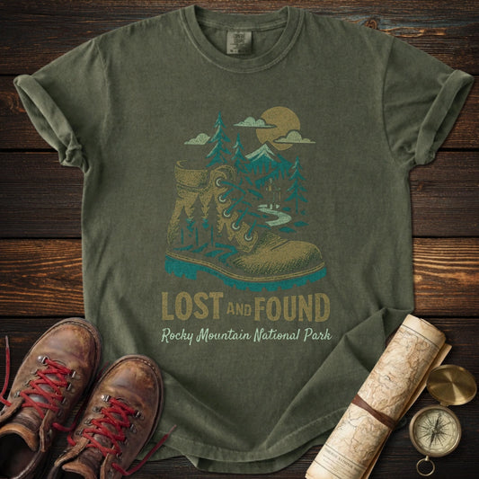 Distressed Boot Rocky Mountain National Park T-Shirt