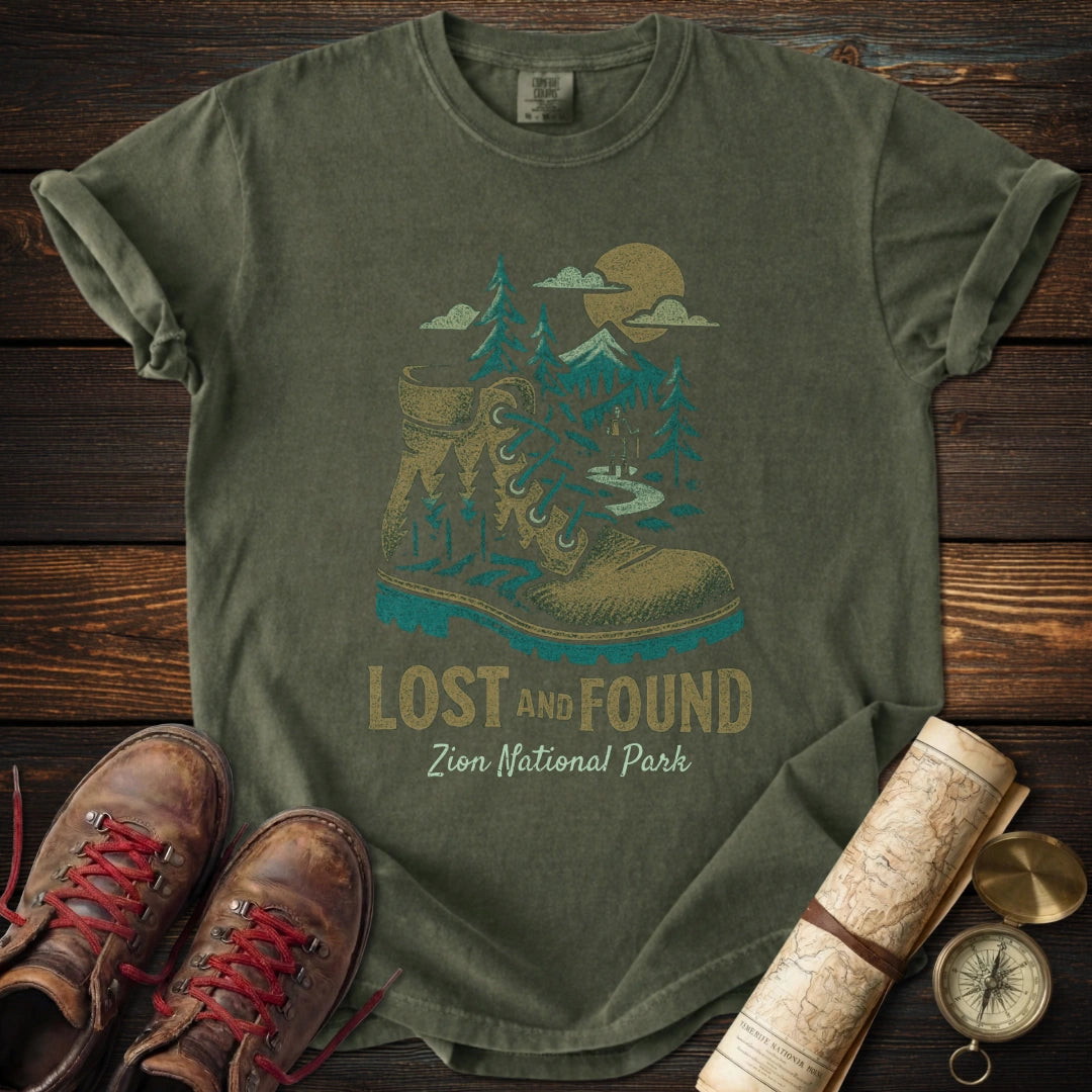 Distressed Boot Zion National Park T-Shirt