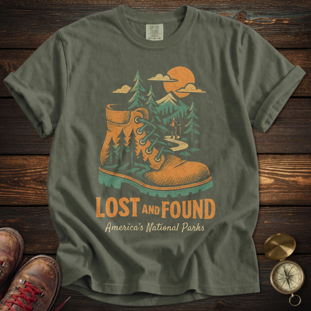 Distressed Boot America's National Parks T-Shirt