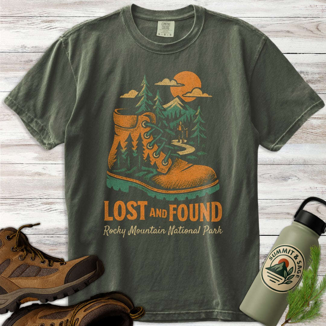 Distressed Boot Rocky Mountain National Park T-Shirt