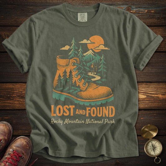 Distressed Boot Rocky Mountain National Park T-Shirt