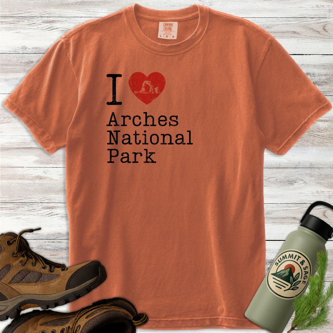 I Heart Arches National Park Distressed T-Shirt