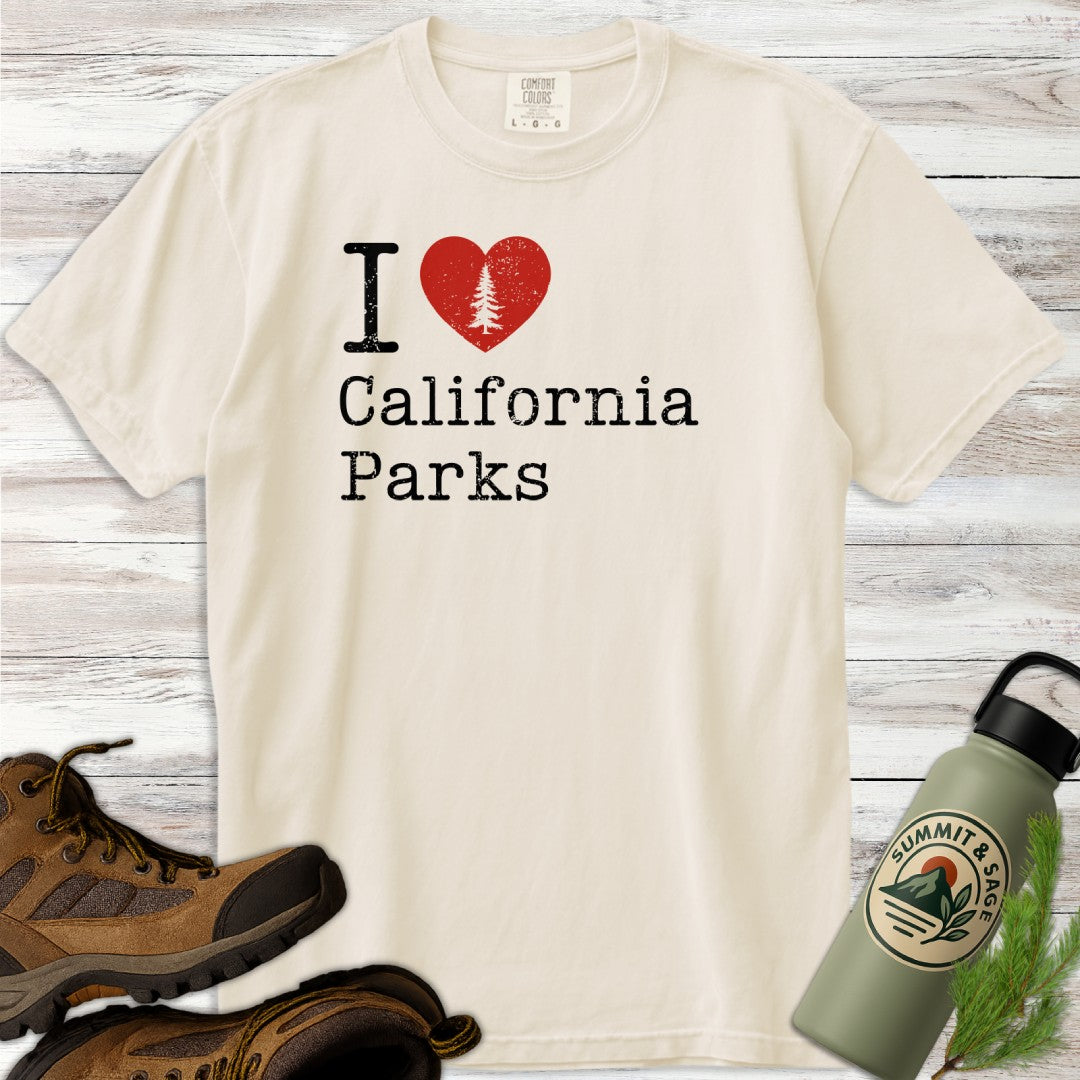 I Heart California Parks Distressed T-Shirt