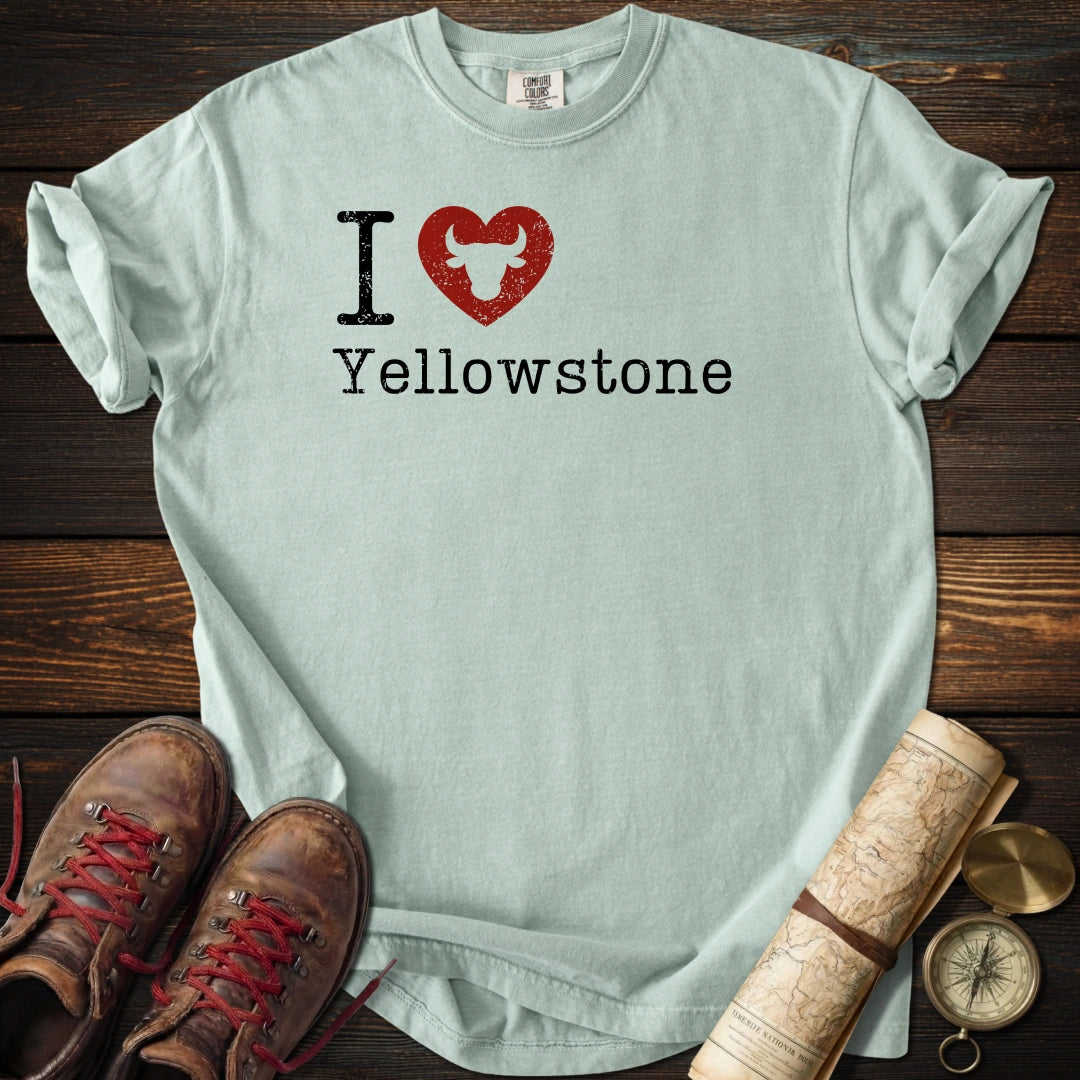I Heart Yellowstone Distressed T-Shirt