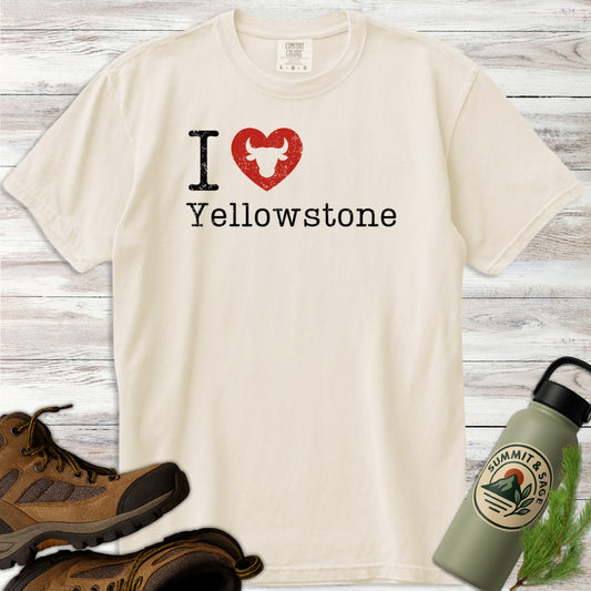 I Heart Yellowstone Distressed T-Shirt