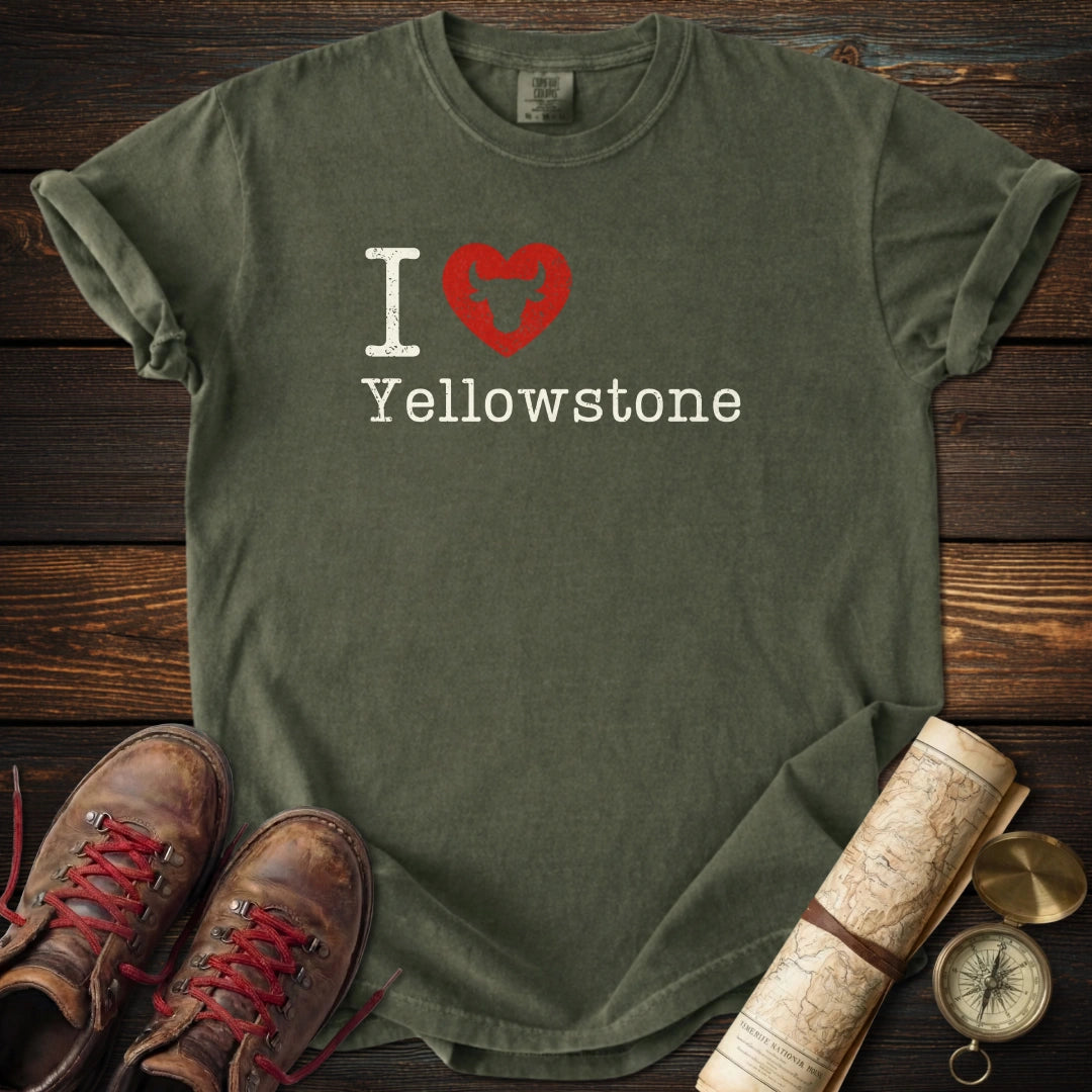 I Heart Yellowstone Distressed T-Shirt