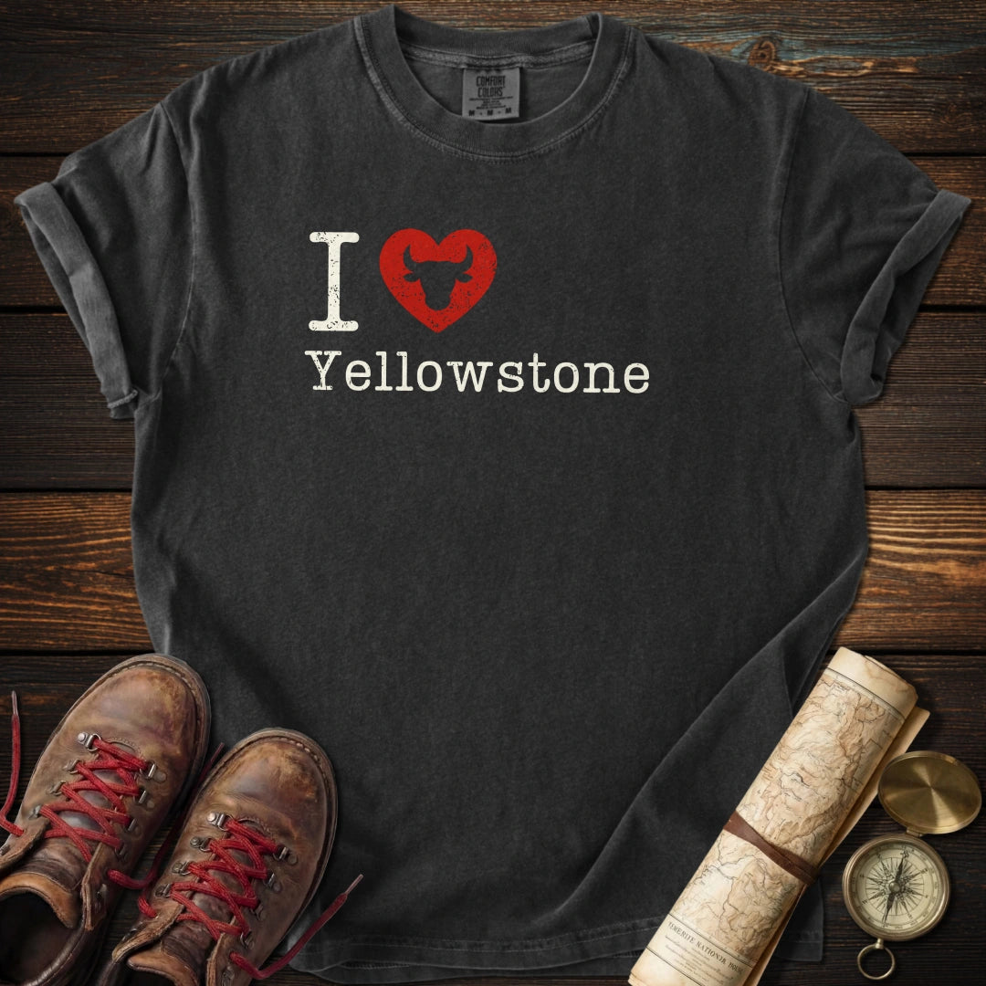 I Heart Yellowstone Distressed T-Shirt