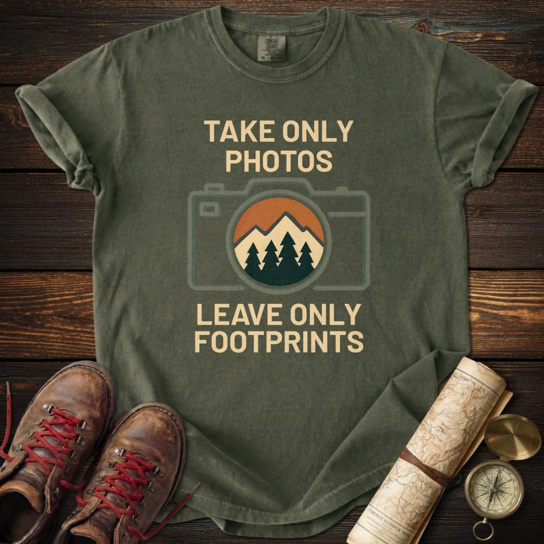 Take Only Photos Minimalist Camera T-Shirt