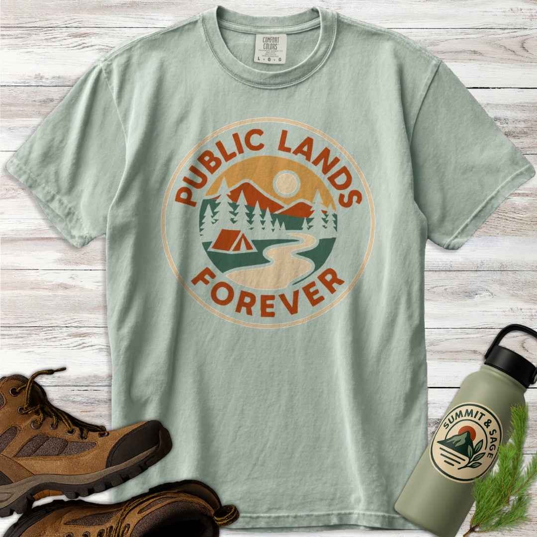 Public Lands Forever Badge-style T-Shirt