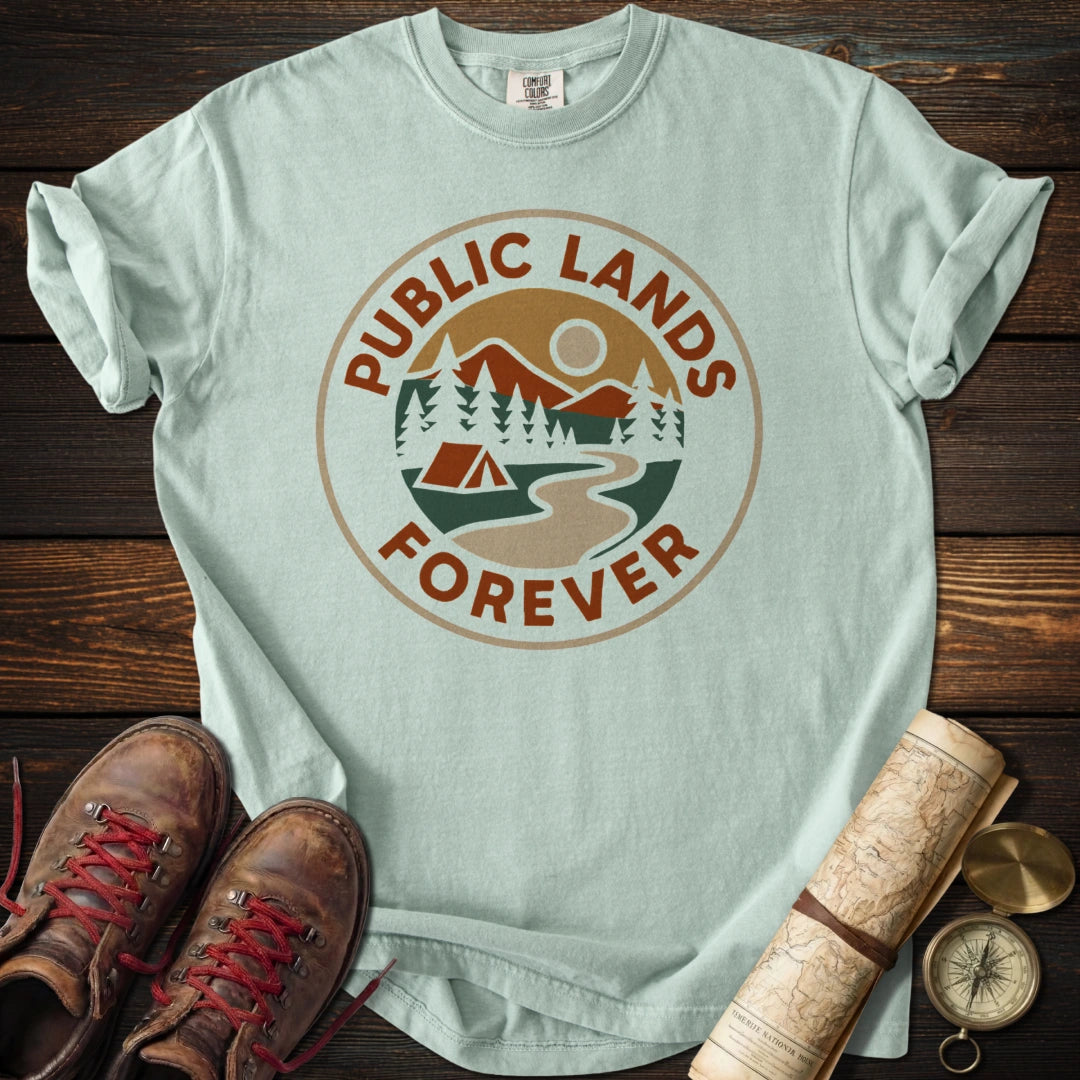 Public Lands Forever Badge-style T-Shirt