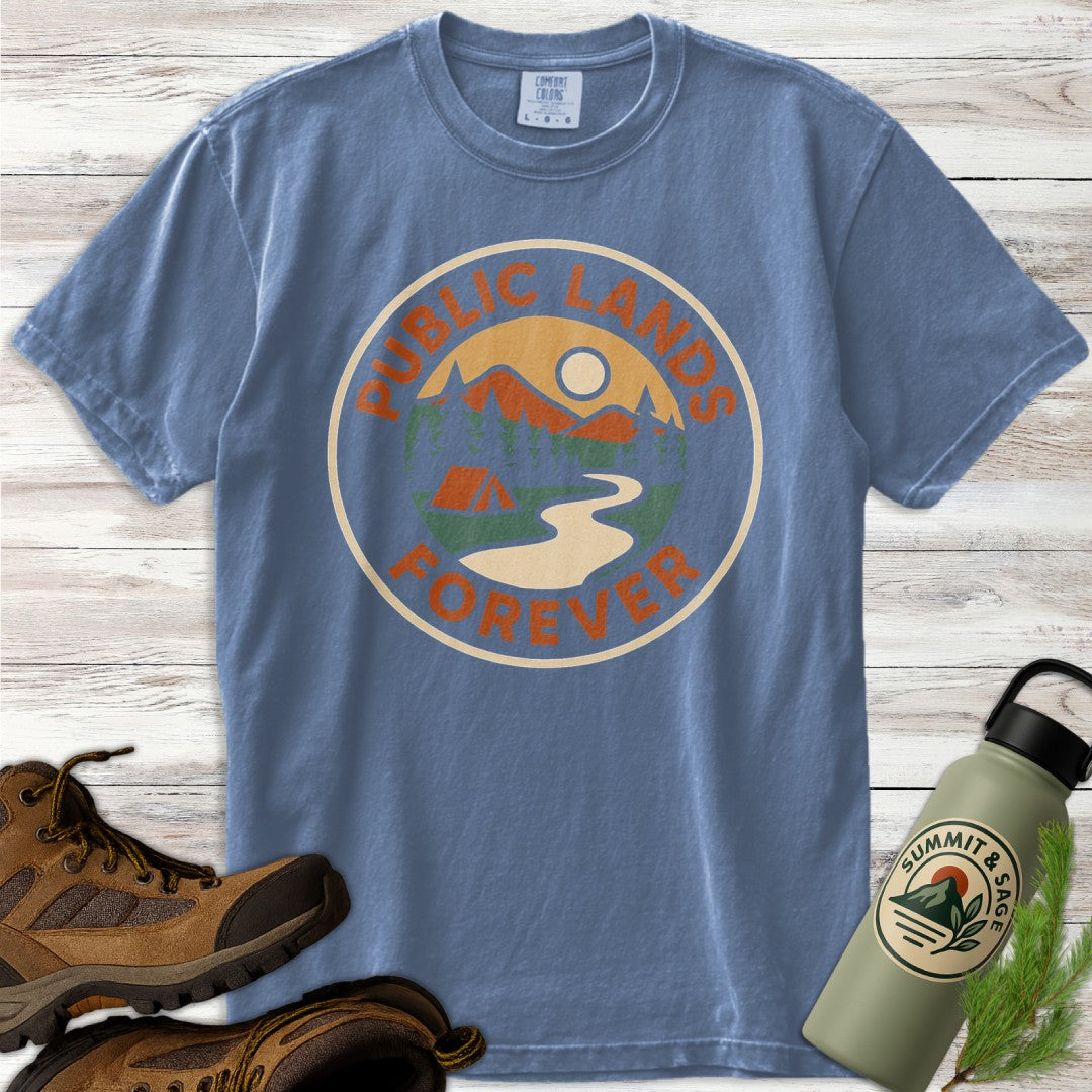 Public Lands Forever Badge-style T-Shirt
