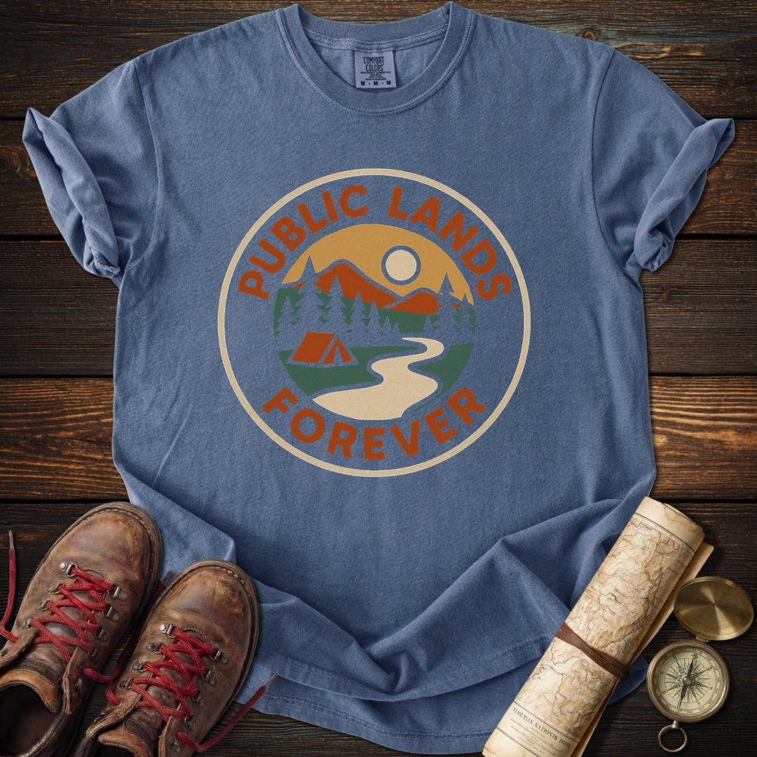 Public Lands Forever Badge-style T-Shirt