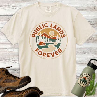Public Lands Forever Badge-style T-Shirt