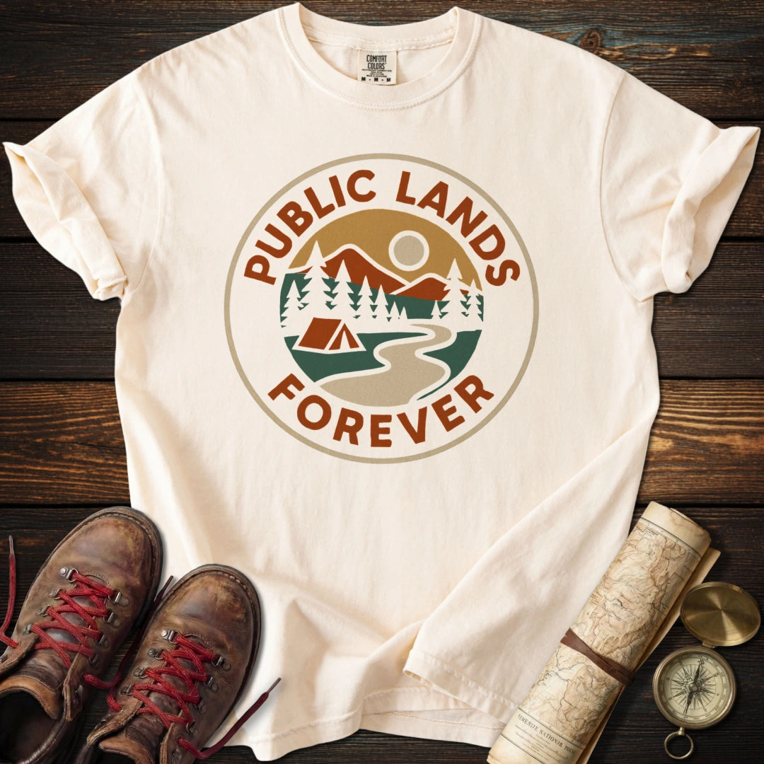 Public Lands Forever Badge-style T-Shirt