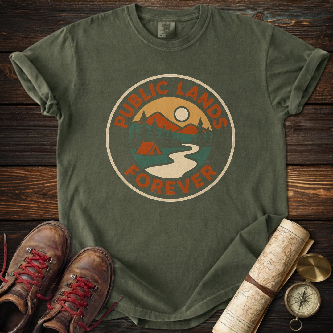 Public Lands Forever Badge-style T-Shirt