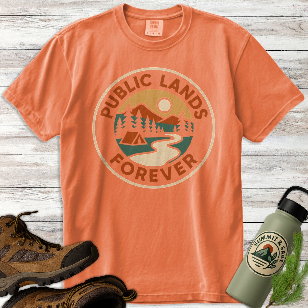 Public Lands Forever Badge-style T-Shirt