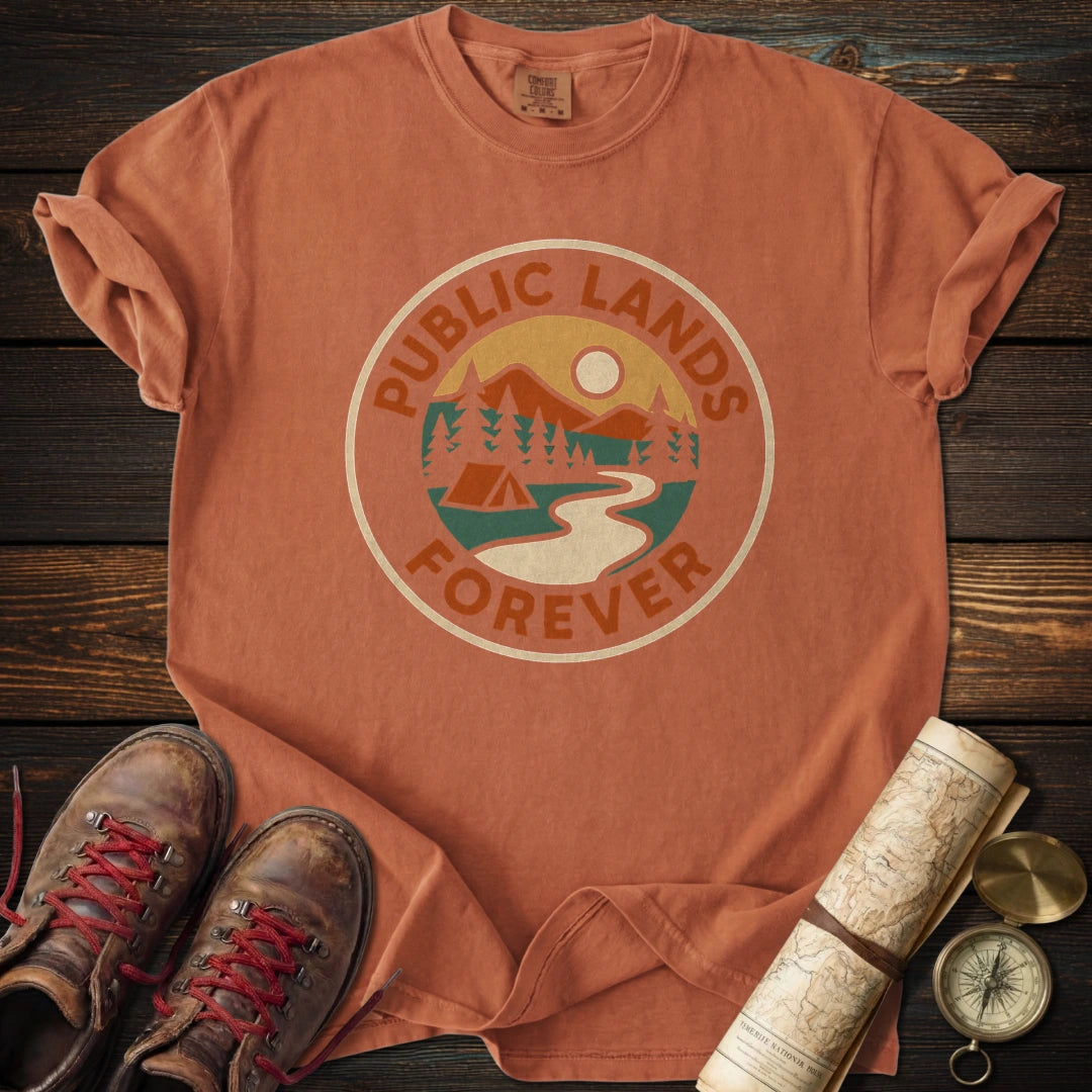 Public Lands Forever Badge-style T-Shirt