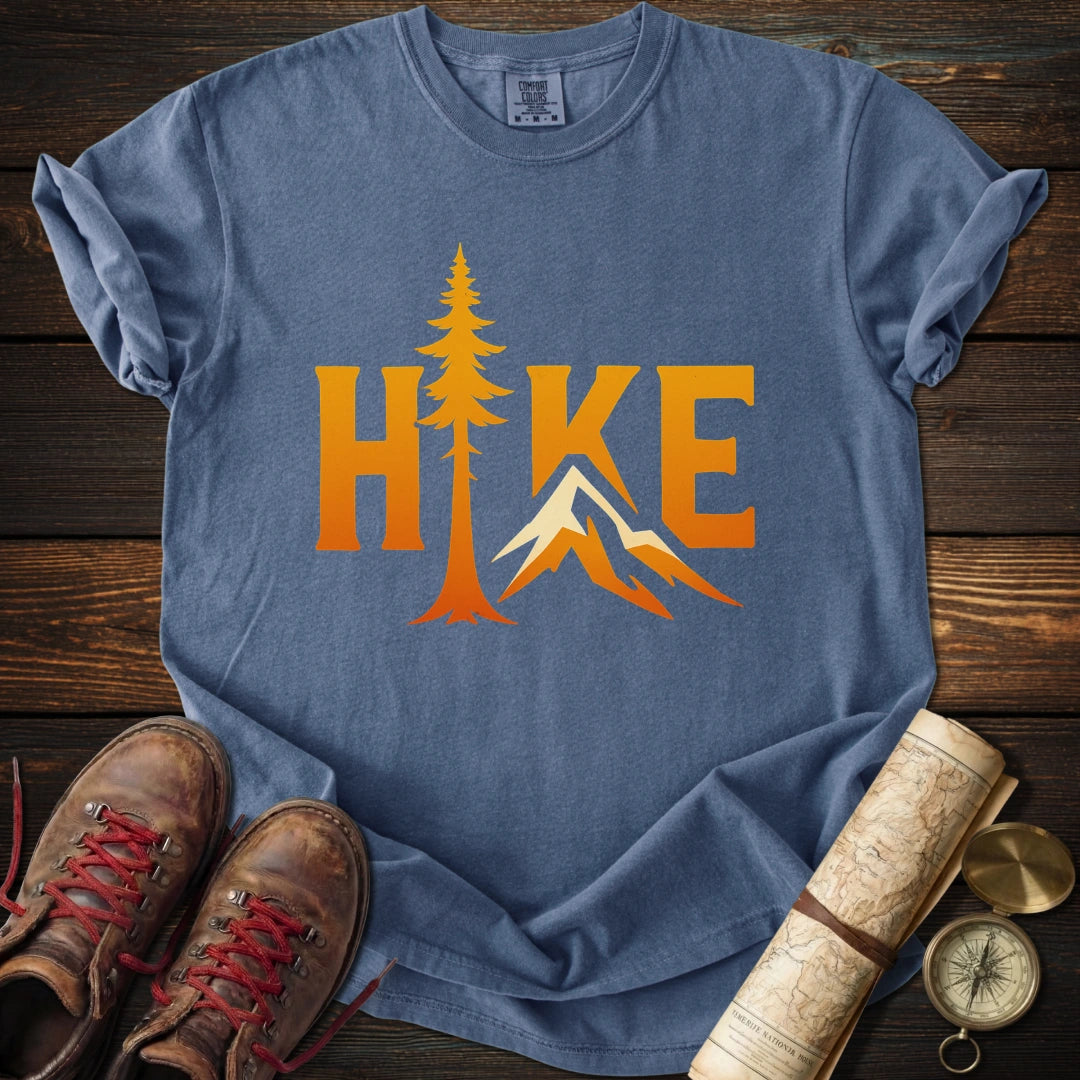 Hike Mountain Tree Graphic T-Shirt