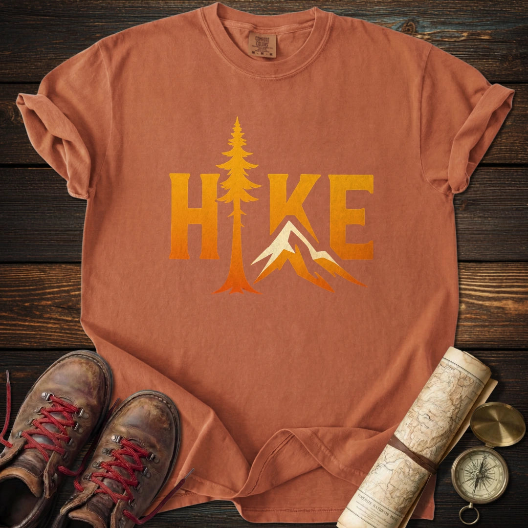 Hike Mountain Tree Graphic T-Shirt