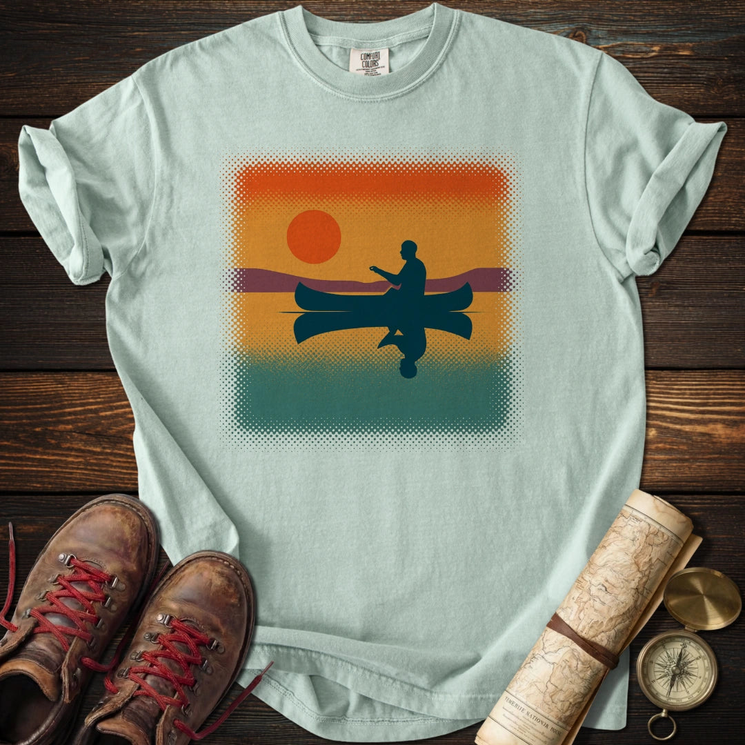 Retro Canoe Sunset T-Shirt