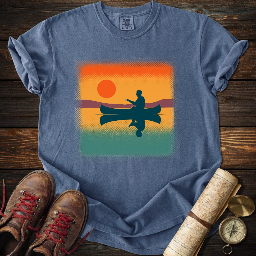 Retro Canoe Sunset T-Shirt