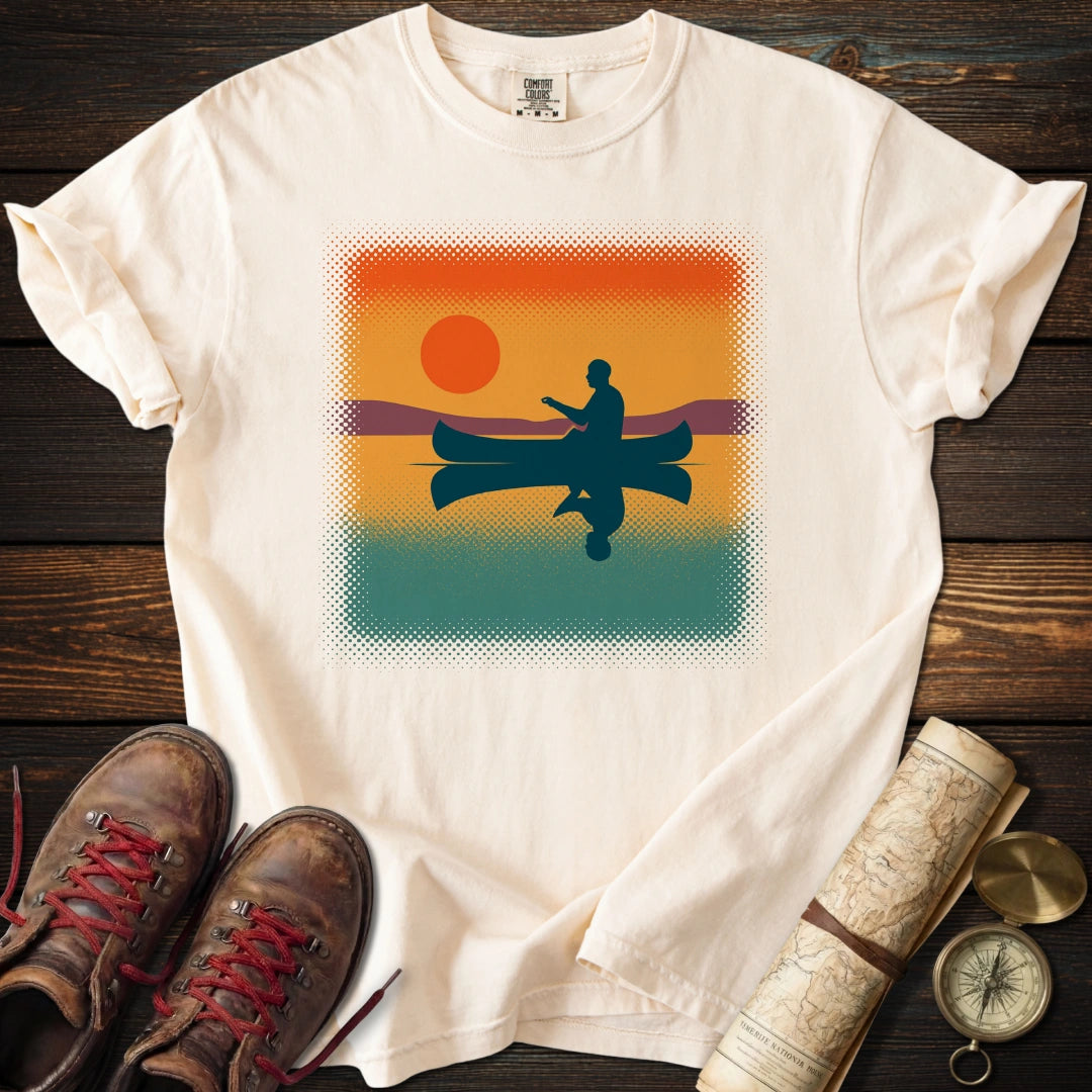 Retro Canoe Sunset T-Shirt