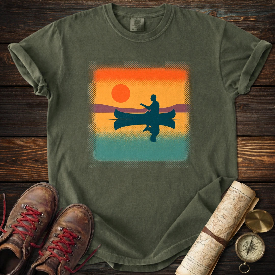 Retro Canoe Sunset T-Shirt