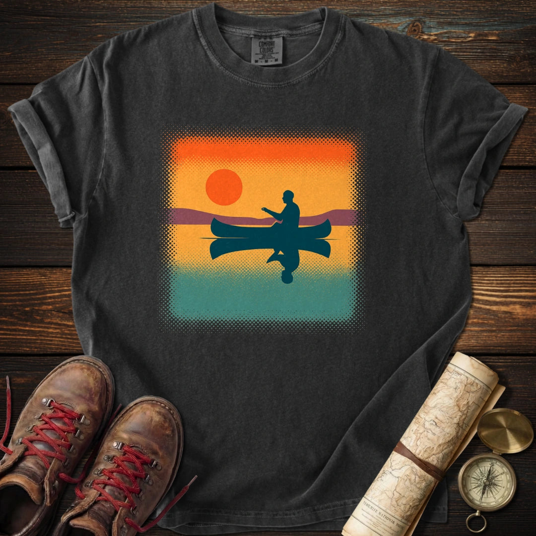Retro Canoe Sunset T-Shirt