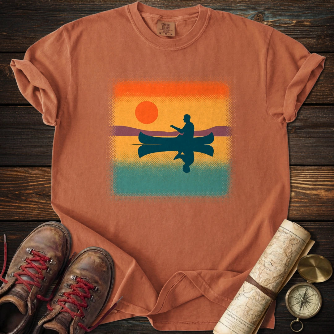 Retro Canoe Sunset T-Shirt
