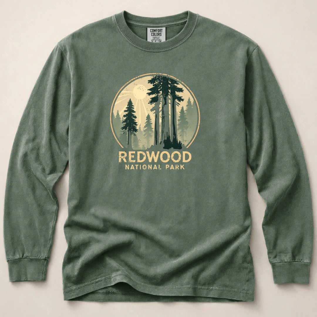 Redwood Distressed Long Sleeved T-Shirt