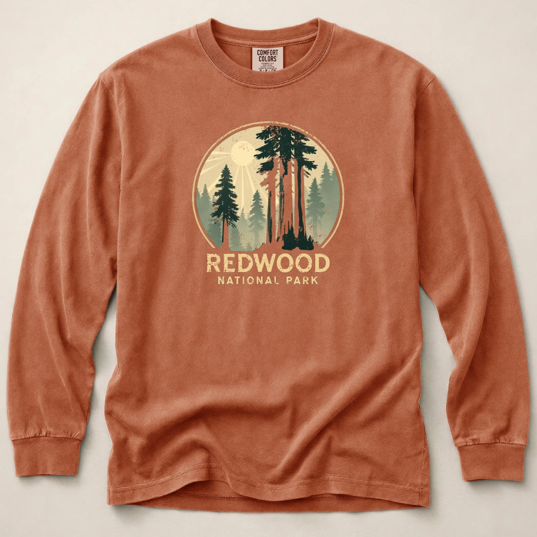 Redwood Distressed Long Sleeved T-Shirt