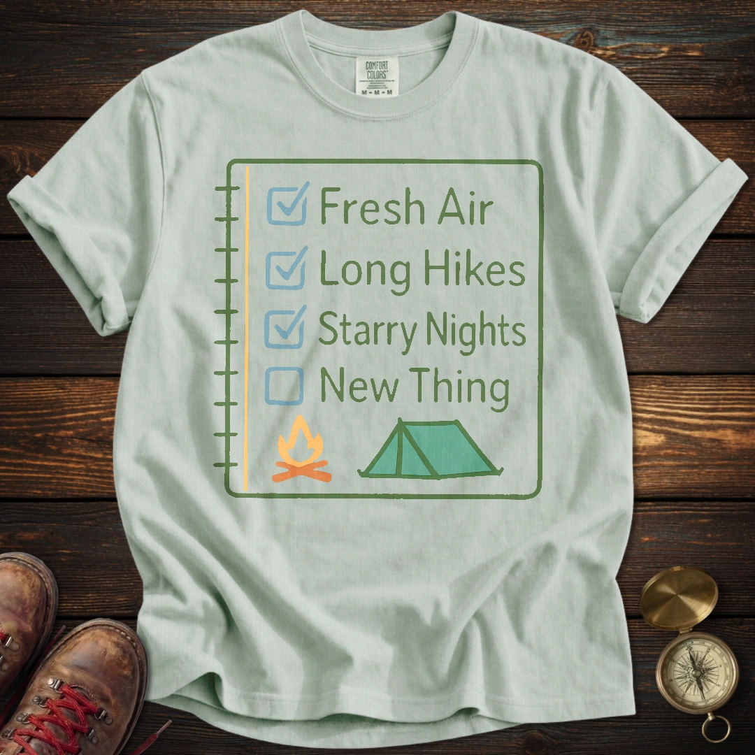 Outdoor Goals Checklist T-Shirt
