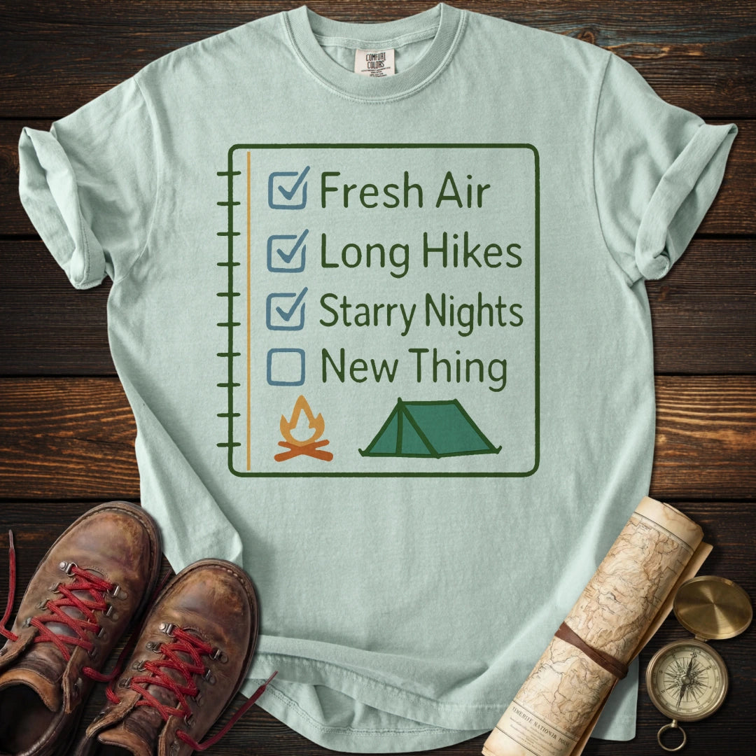 Outdoor Goals Checklist T-Shirt