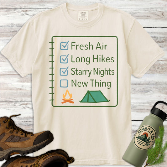 Outdoor Goals Checklist T-Shirt