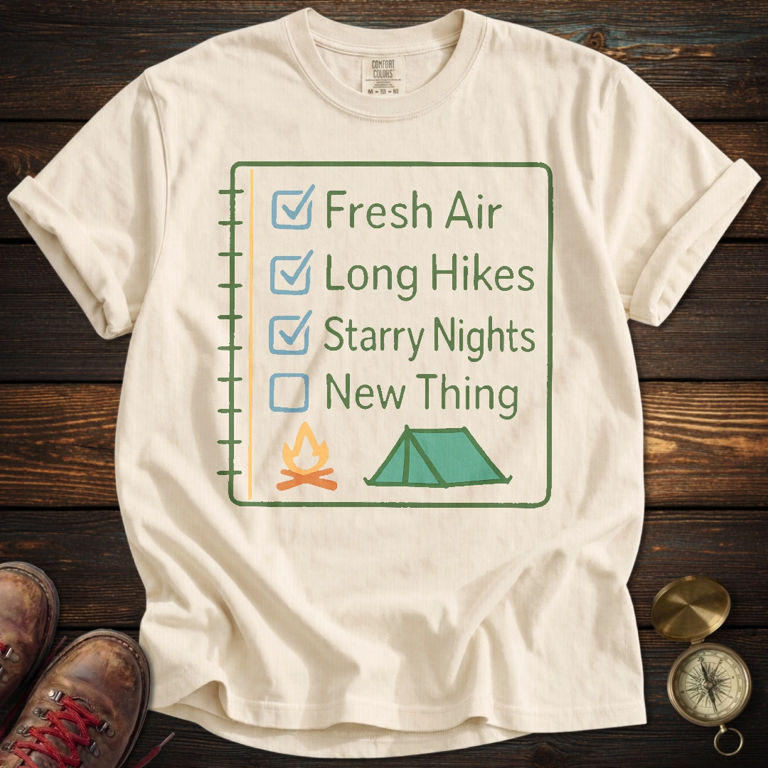 Outdoor Goals Checklist T-Shirt