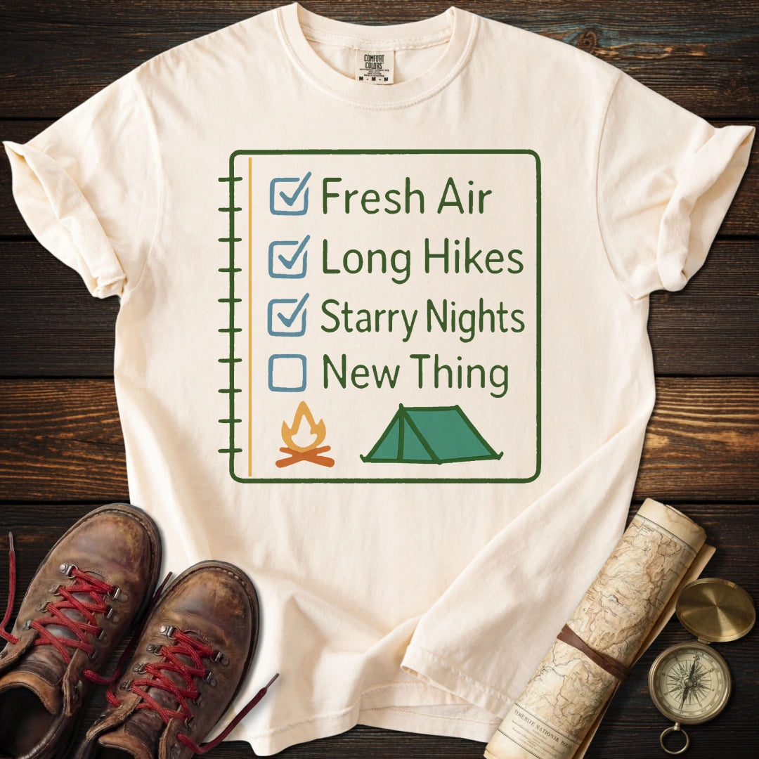 Outdoor Goals Checklist T-Shirt