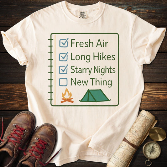 Outdoor Goals Checklist T-Shirt