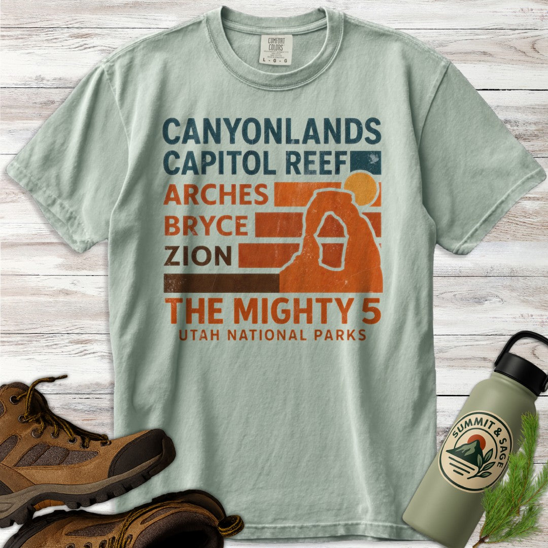 Mighty 5 Utah National Parks T-Shirt