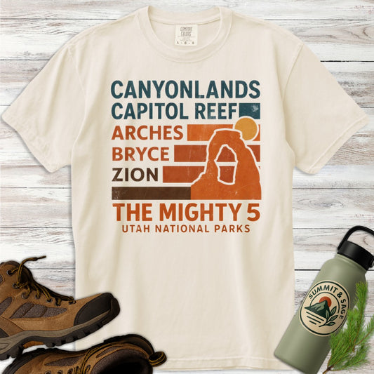 Mighty 5 Utah National Parks T-Shirt