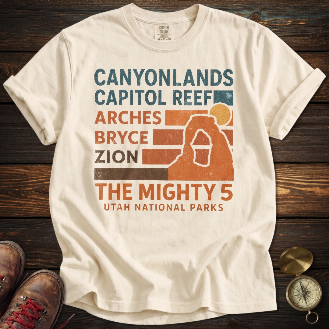 Mighty 5 Utah National Parks T-Shirt