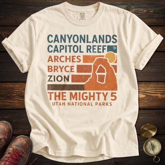 Mighty 5 Utah National Parks T-Shirt
