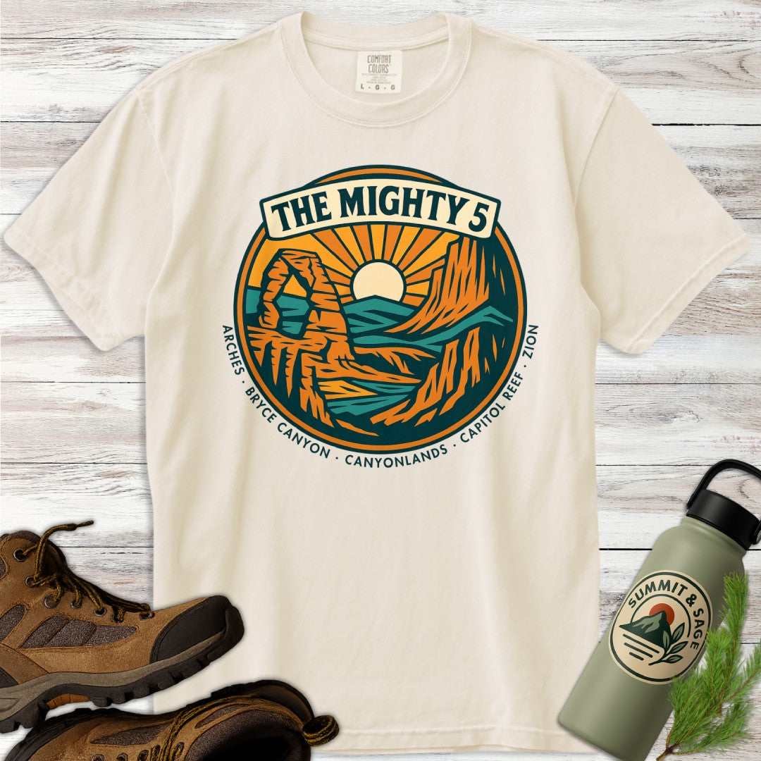 Vintage Utah Mighty 5 Panorama T-Shirt