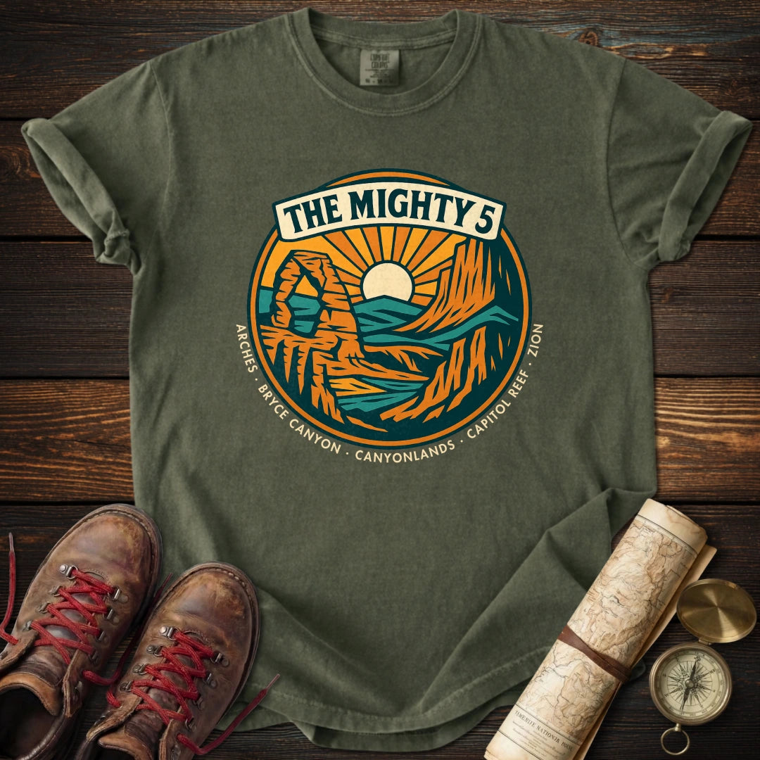 Vintage Utah Mighty 5 Panorama T-Shirt