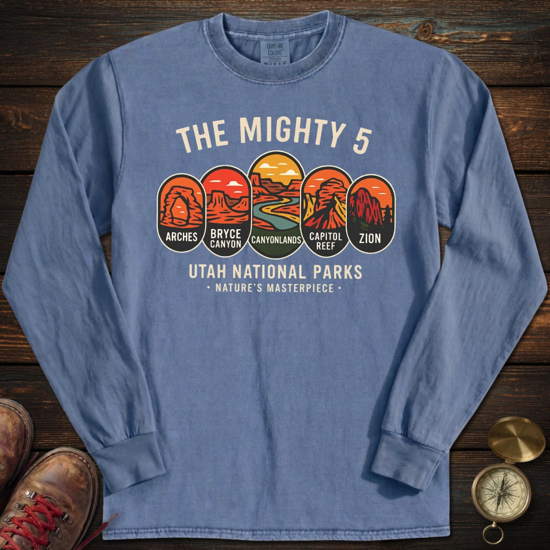 Mighty 5 Badges Long Sleeved T-Shirt