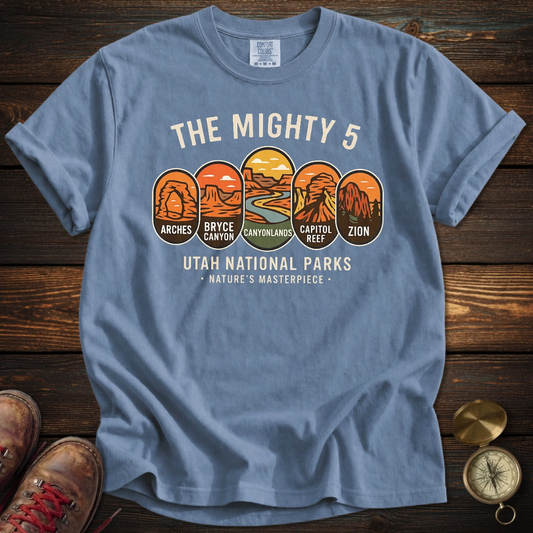 The Mighty 5 Park Badges T-Shirt