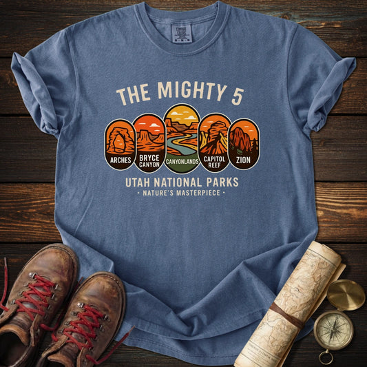 The Mighty 5 Park Badges T-Shirt