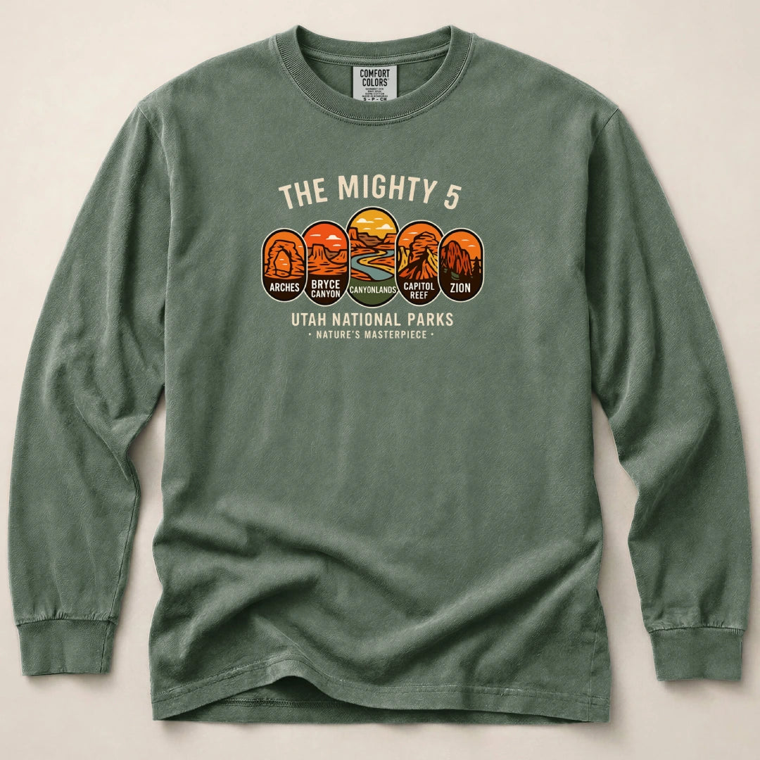 Mighty 5 Badges Long Sleeved T-Shirt