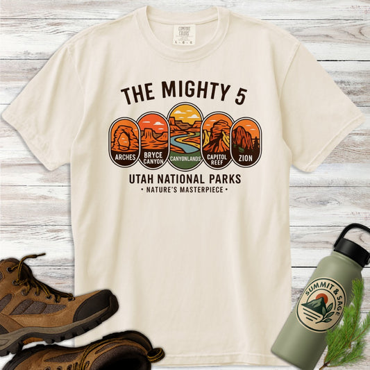 The Mighty 5 Park Badges T-Shirt