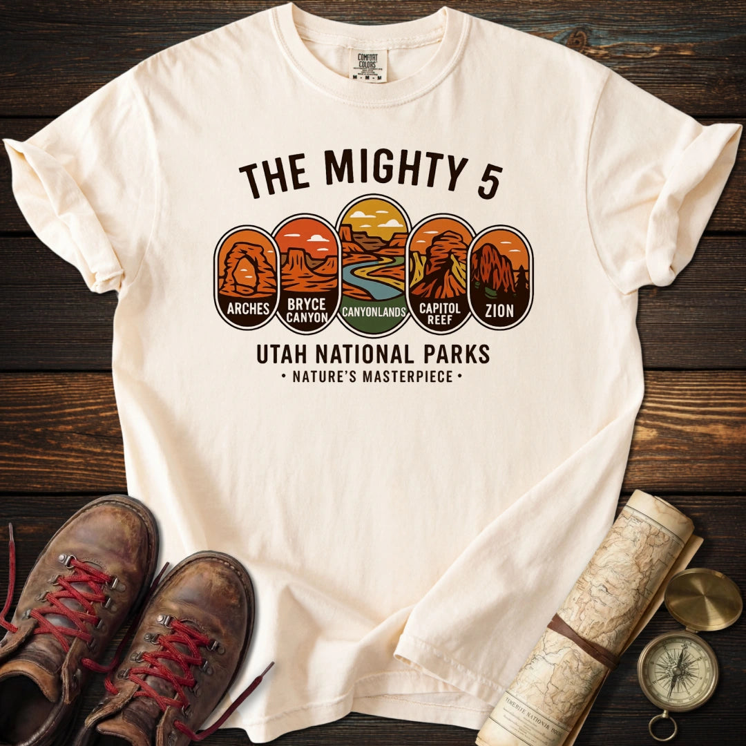 The Mighty 5 Park Badges T-Shirt