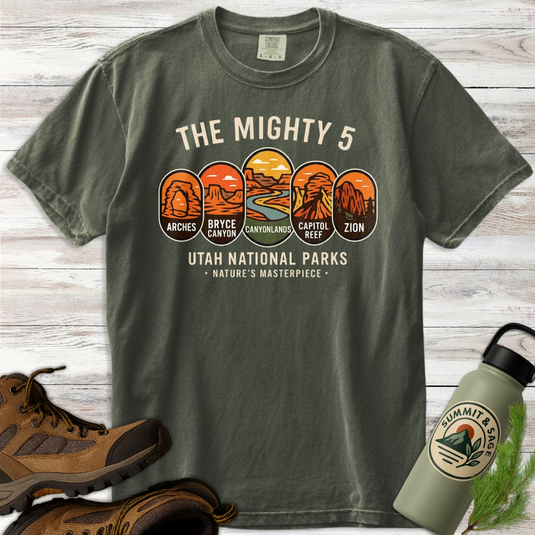 The Mighty 5 Park Badges T-Shirt